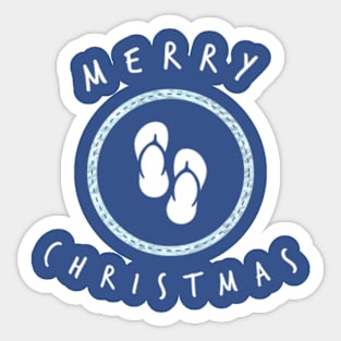 Merry Christmas Beach Edition Sticker